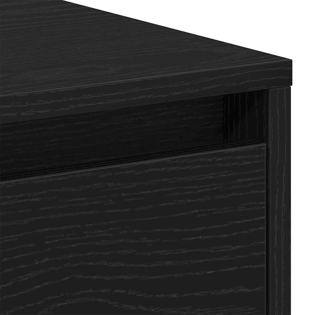 Nachttisch Schwarz Eichen-Optik 45 x 34 x 44,5 cm Holzwerkstoff