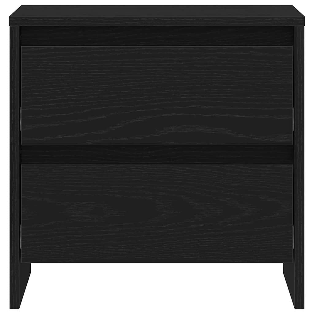 Nachttisch Schwarz Eichen-Optik 45 x 34 x 44,5 cm Holzwerkstoff