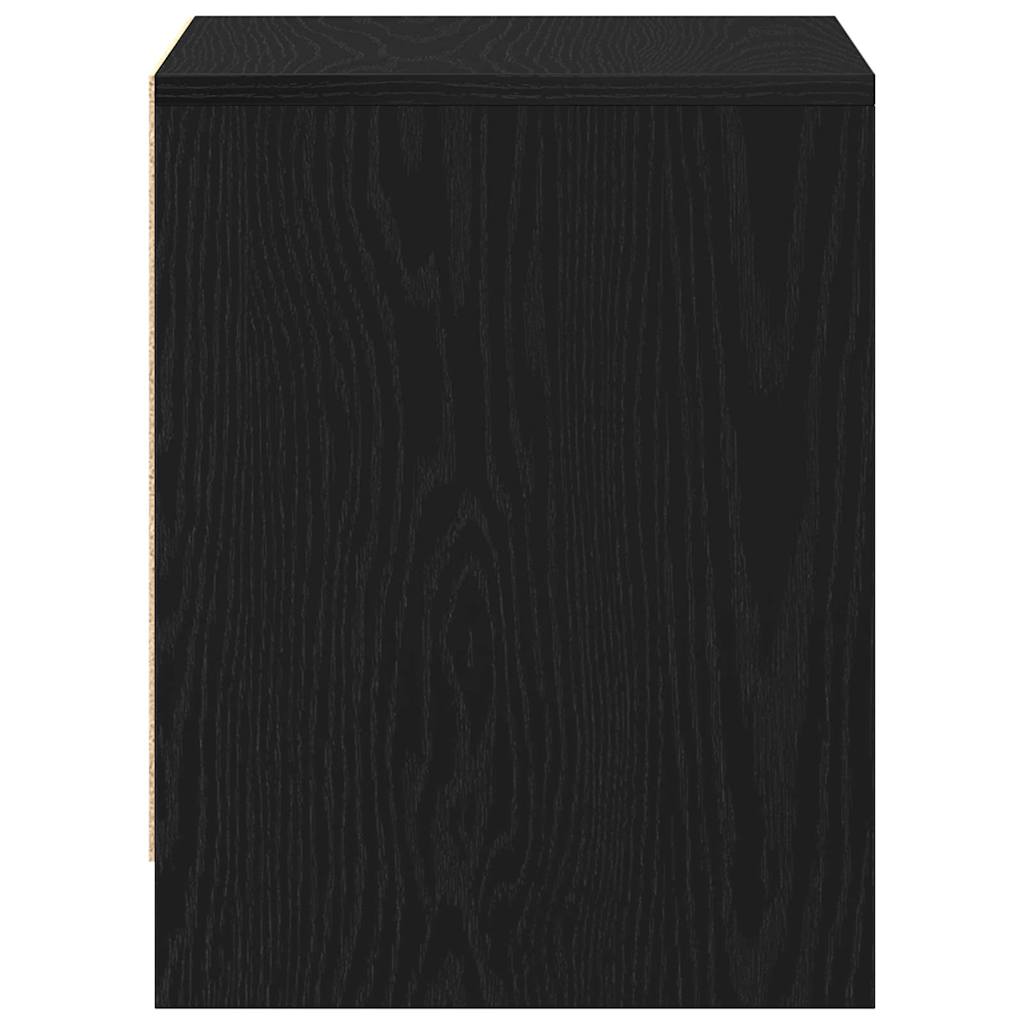 Nachttisch Schwarz Eichen-Optik 45 x 34 x 44,5 cm Holzwerkstoff