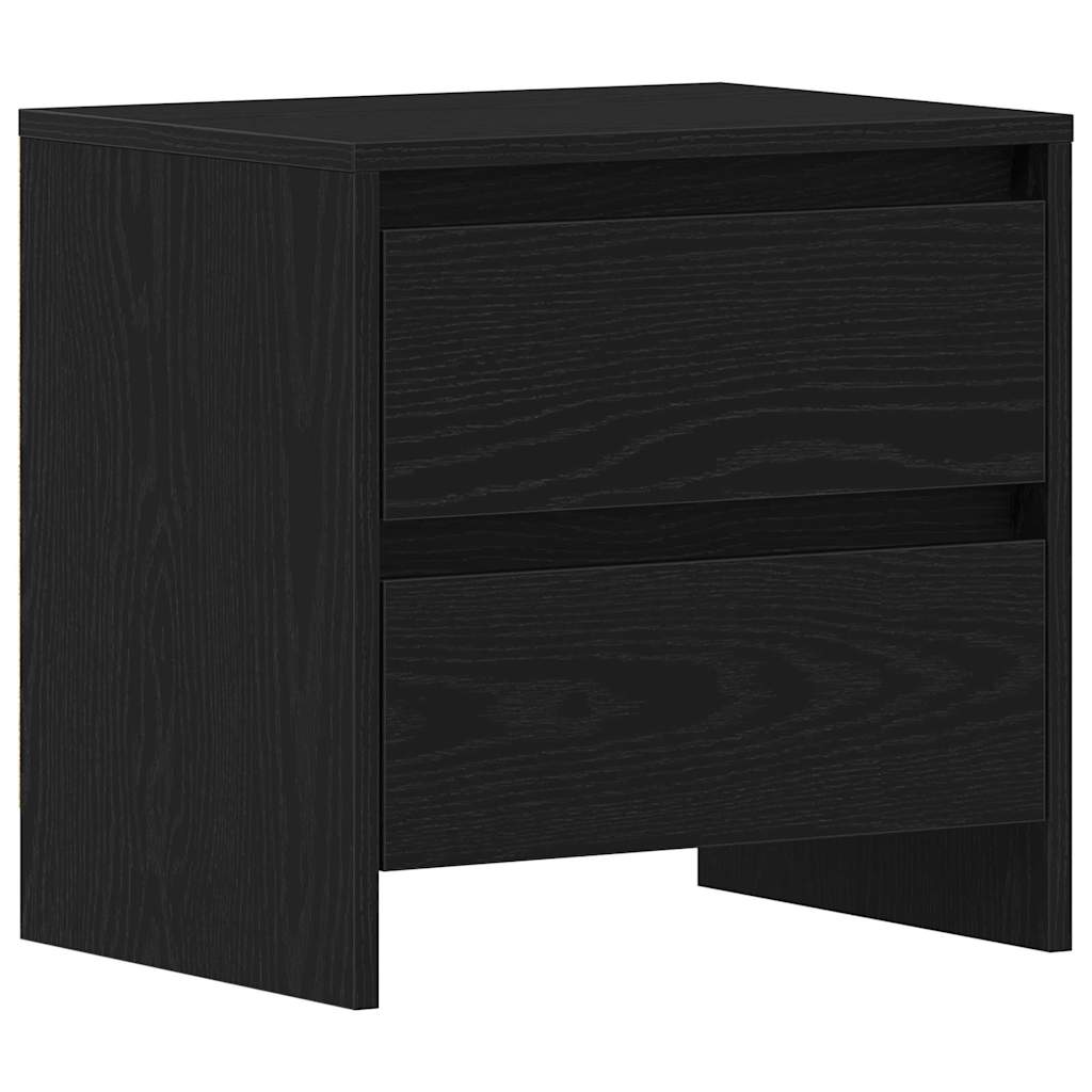 Nachttisch 2 pcs Schwarz Eichen-Optik 45 x 34 x 44,5 cm