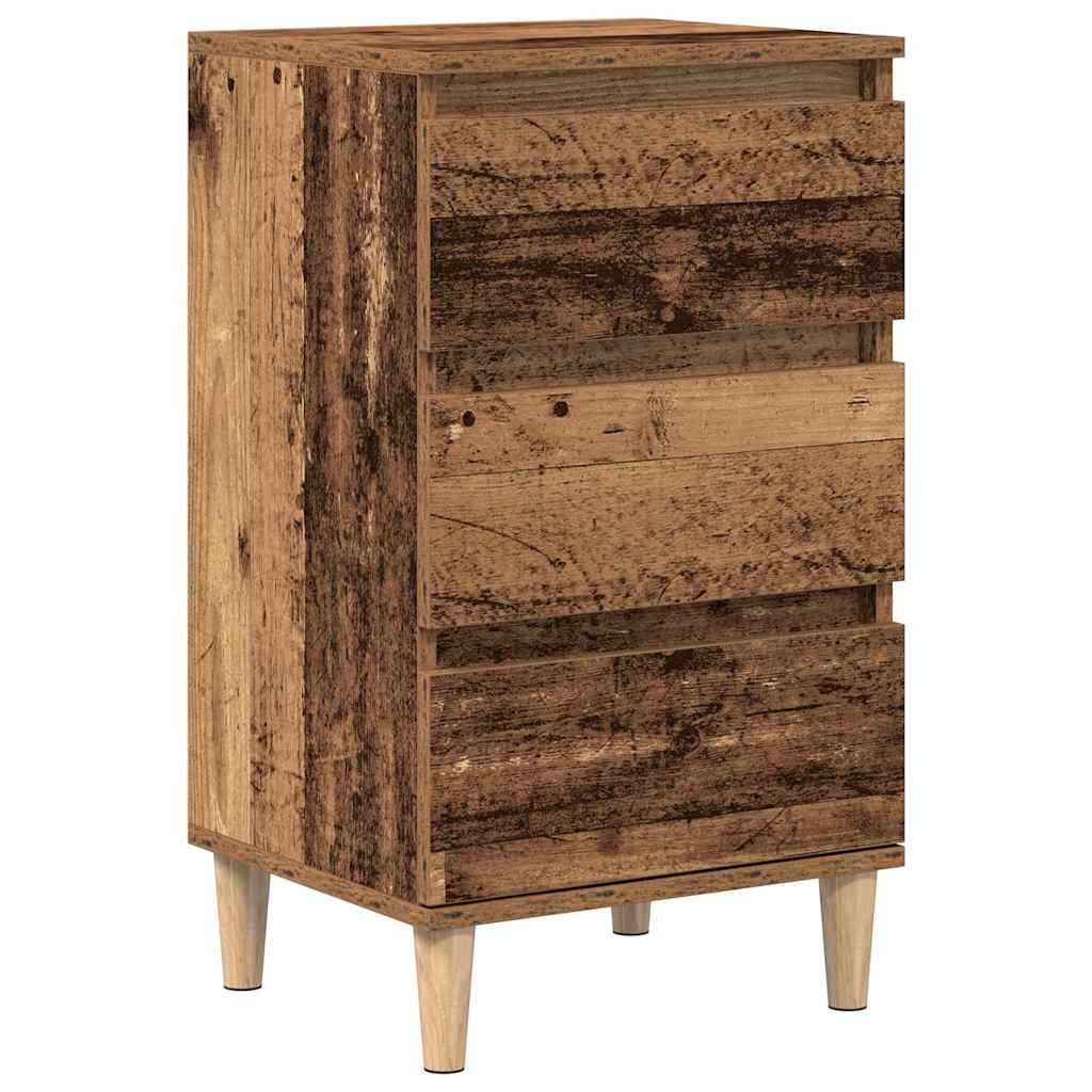 Nachttisch mit Schubladen Altholz 40 x 35 x 70 cm Holzwerkstoff