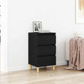 Nachttisch Schwarz Eichen-Optik 40 x 35 x 70 cm Holzwerkstoff