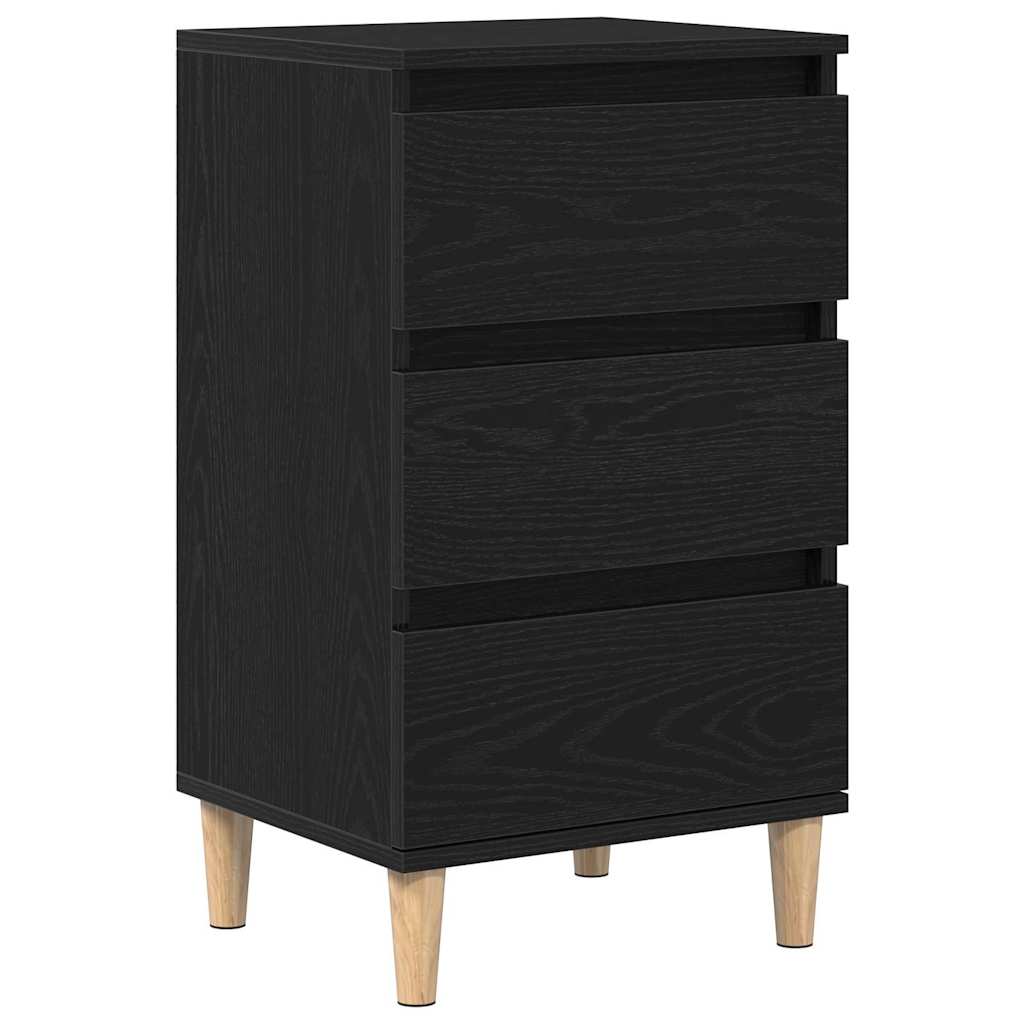 Nachttisch Schwarz Eichen-Optik 40 x 35 x 70 cm Holzwerkstoff