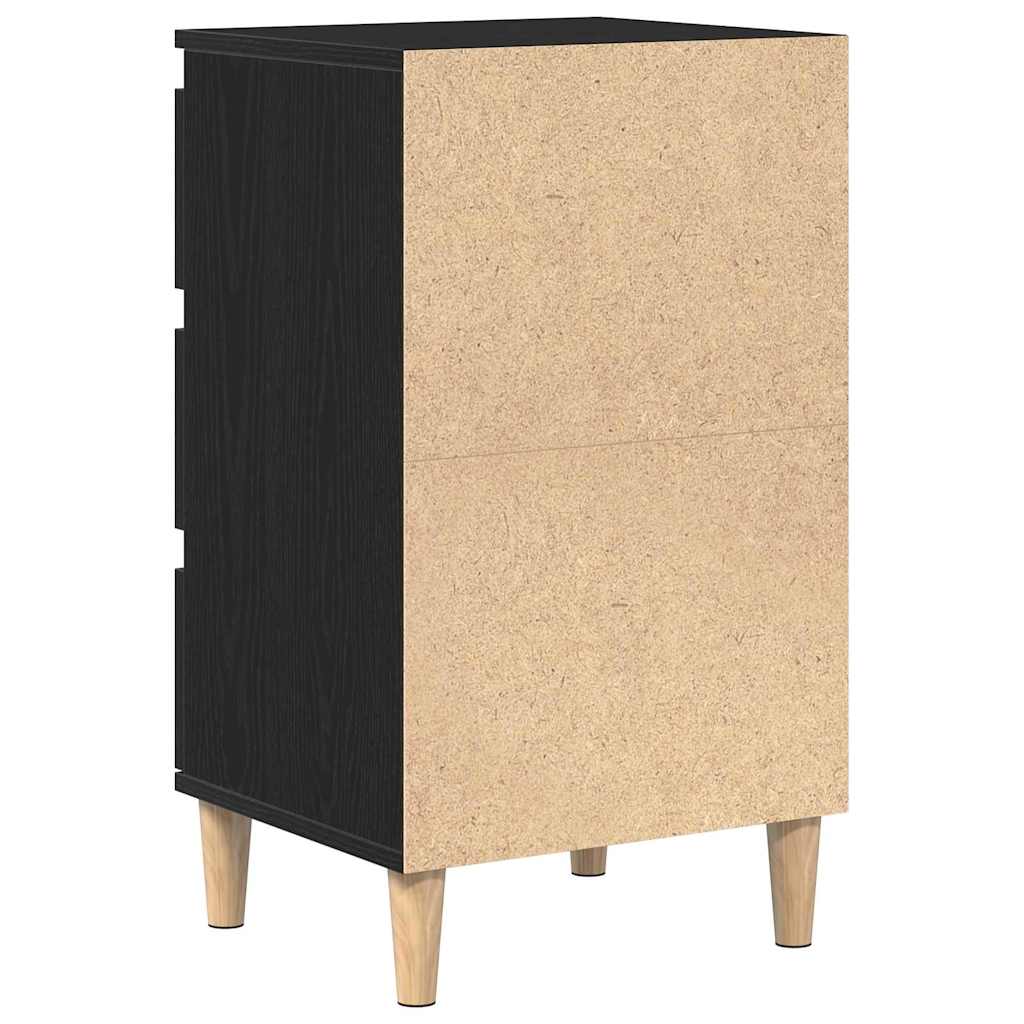 Nachttisch Schwarz Eichen-Optik 40 x 35 x 70 cm Holzwerkstoff