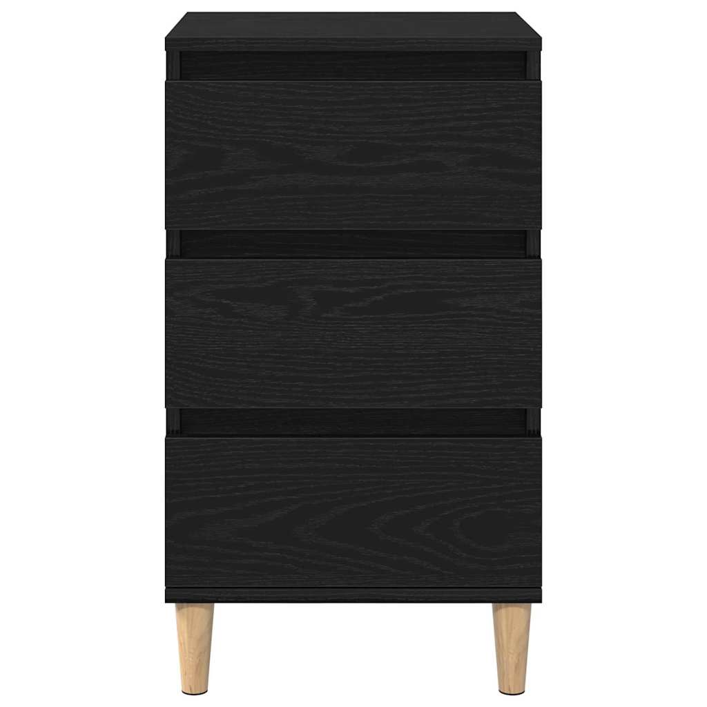 Nachttisch Schwarz Eichen-Optik 40 x 35 x 70 cm Holzwerkstoff