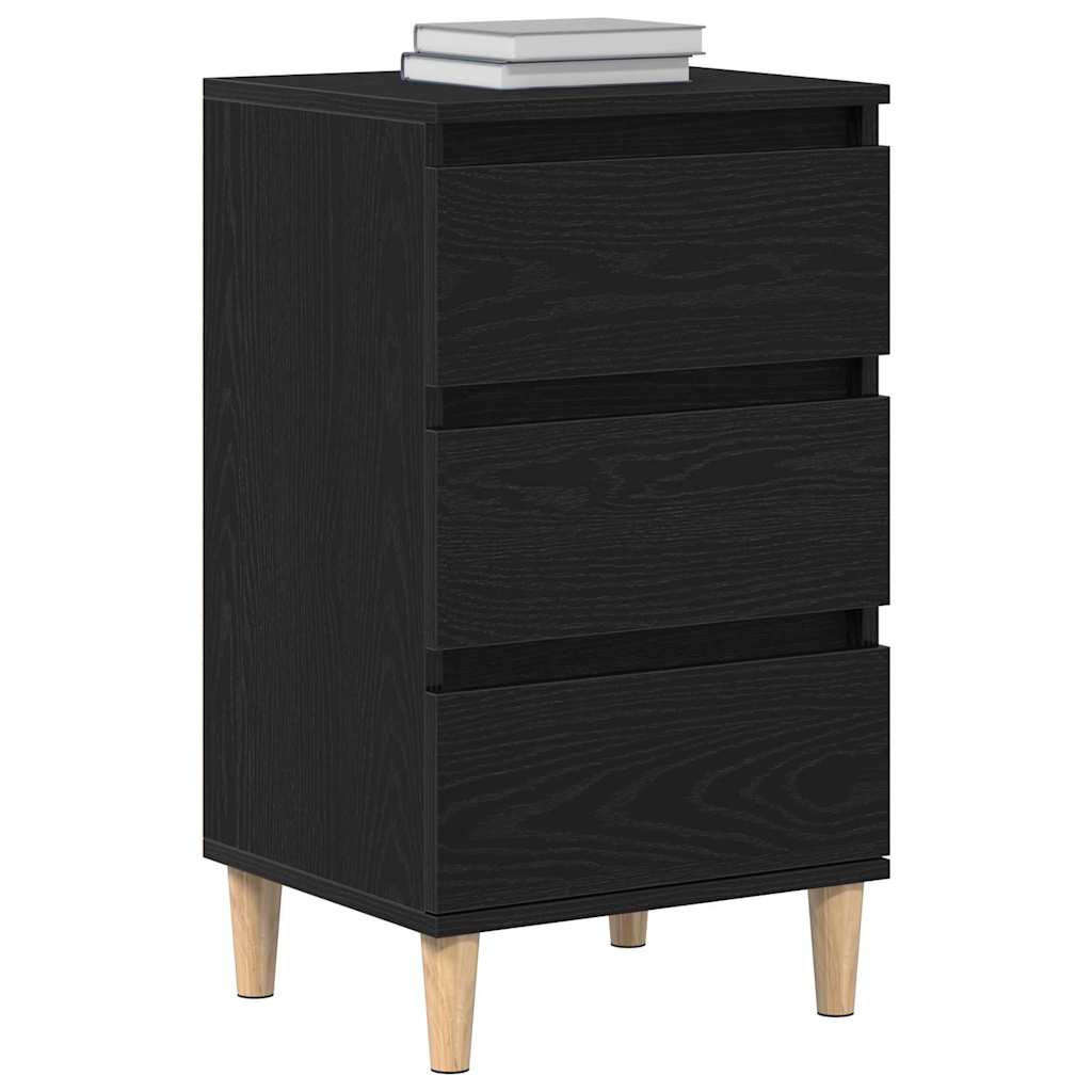 Nachttisch Schwarz Eichen-Optik 40 x 35 x 70 cm Holzwerkstoff
