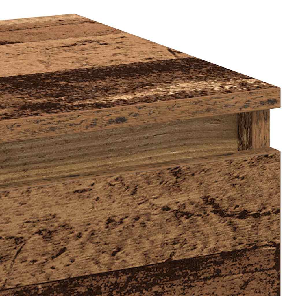 Nachttisch mit Schubladen Altholz 45 x 35 x 44 cm Holzwerkstoff