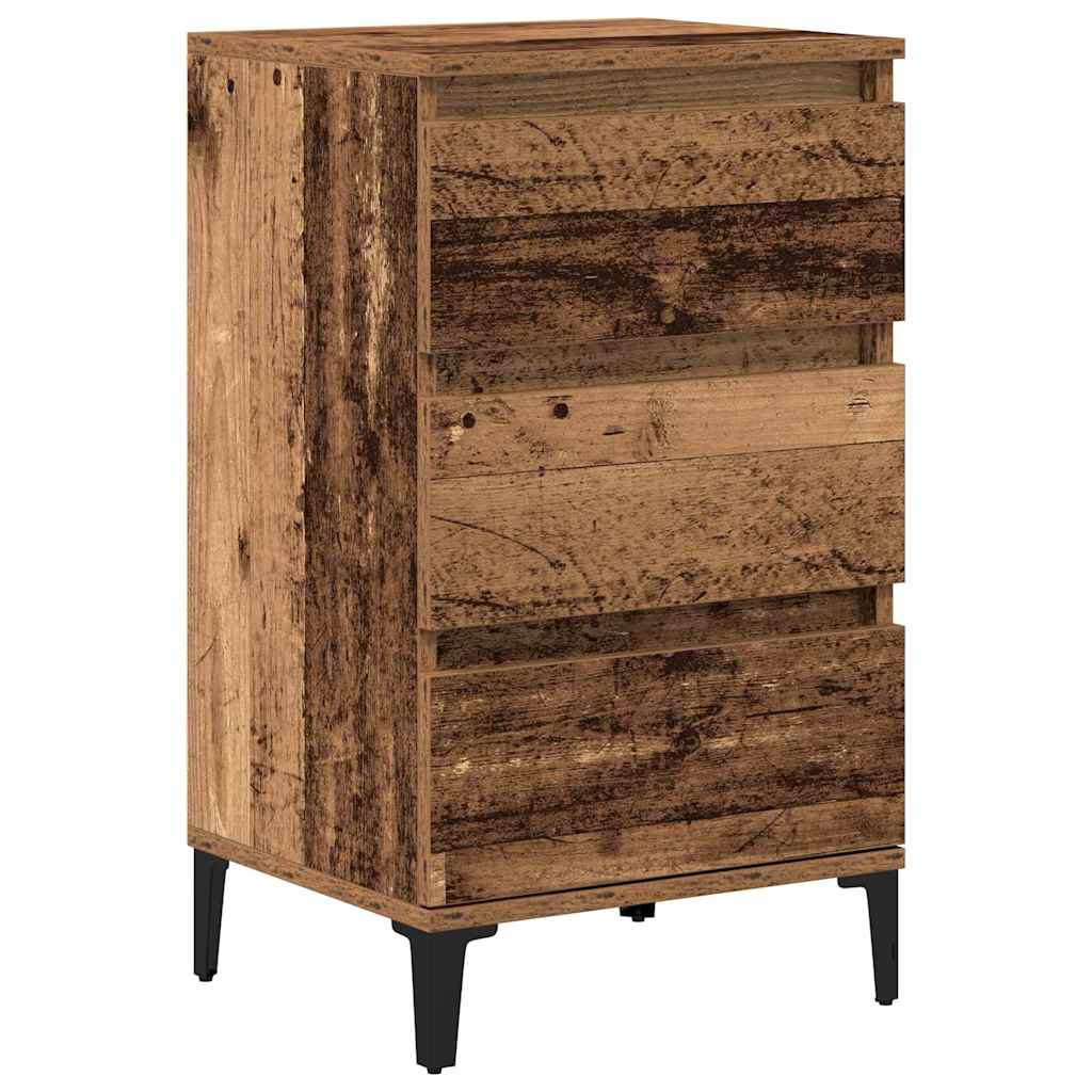 Nachttisch mit Schubladen Altholz 45 x 35 x 44 cm Holzwerkstoff