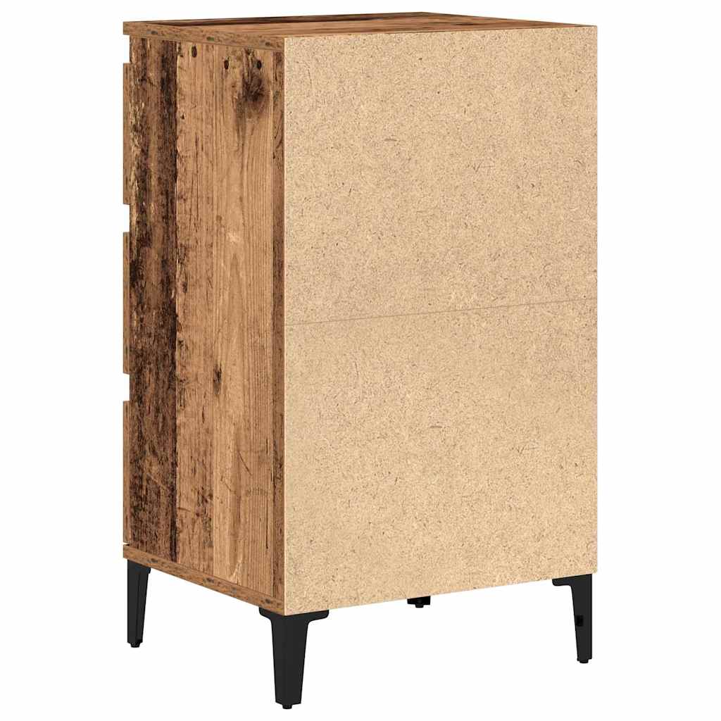 Nachttisch mit Schubladen Altholz 45 x 35 x 44 cm Holzwerkstoff