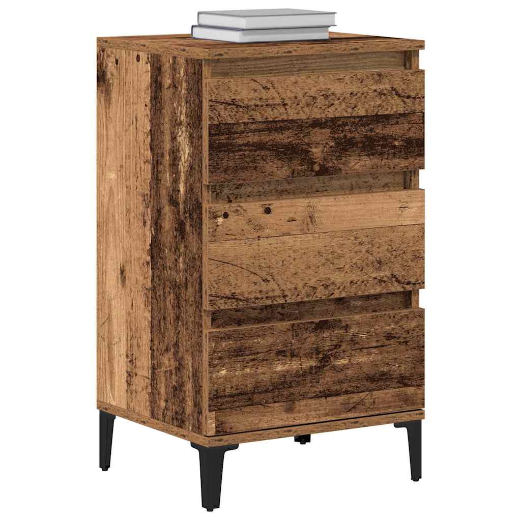 Nachttisch mit Schubladen Altholz 45 x 35 x 44 cm Holzwerkstoff