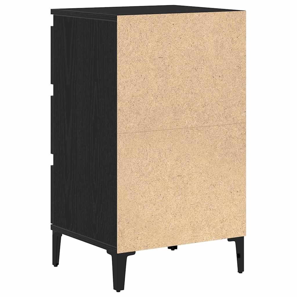 Nachttisch Schwarz Eichen-Optik 45 x 35 x 44 cm Holzwerkstoff