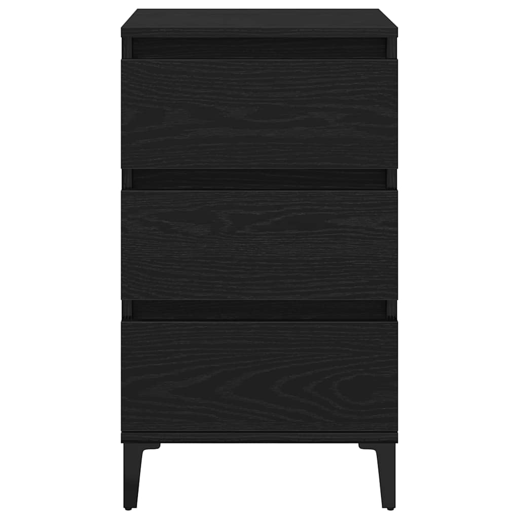 Nachttisch Schwarz Eichen-Optik 45 x 35 x 44 cm Holzwerkstoff