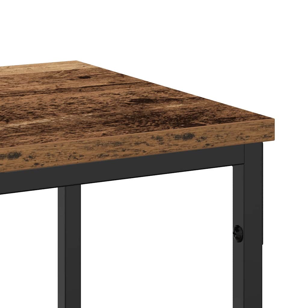 Konsolentisch mit Regal Altholz 200 x 30 x 75 cm Holzwerkstoff
