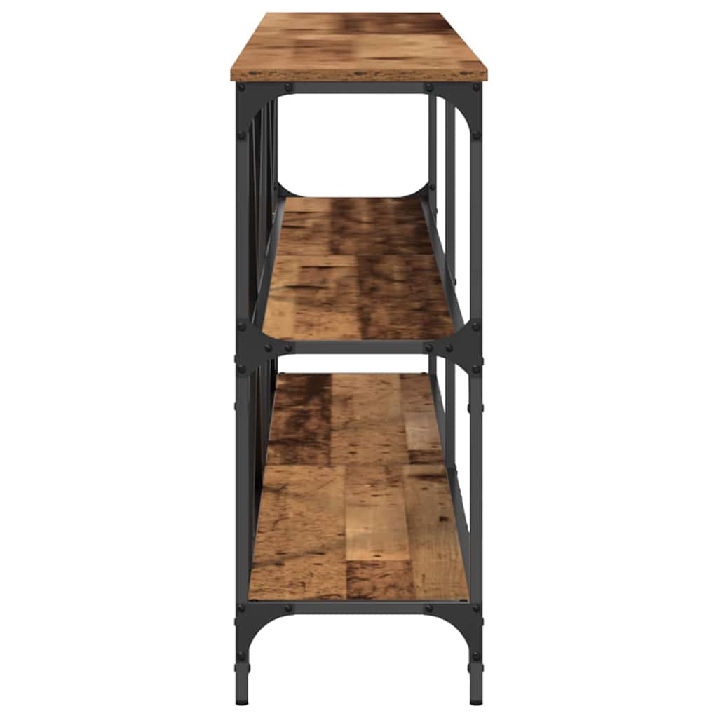 Konsolentisch mit Regal Altholz 200 x 30 x 75 cm Holzwerkstoff