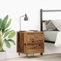 Nachttisch mit Schubladen Altholz 40 x 35 x 50 cm Holzwerkstoff