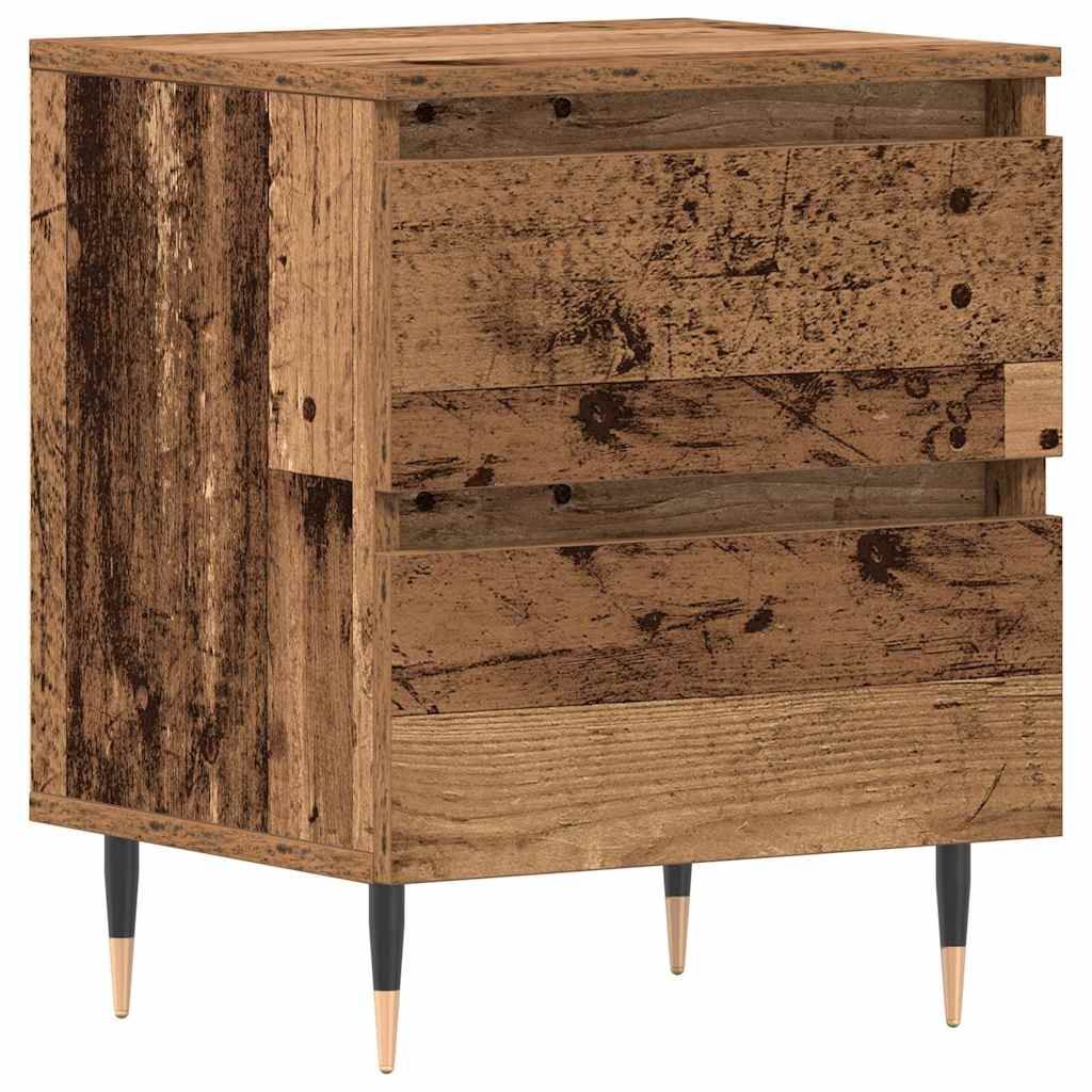 Nachttisch mit Schubladen Altholz 40 x 35 x 50 cm Holzwerkstoff