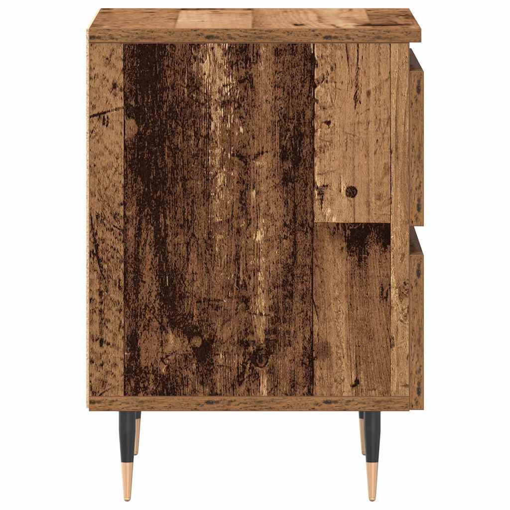 Nachttisch mit Schubladen Altholz 40 x 35 x 50 cm Holzwerkstoff