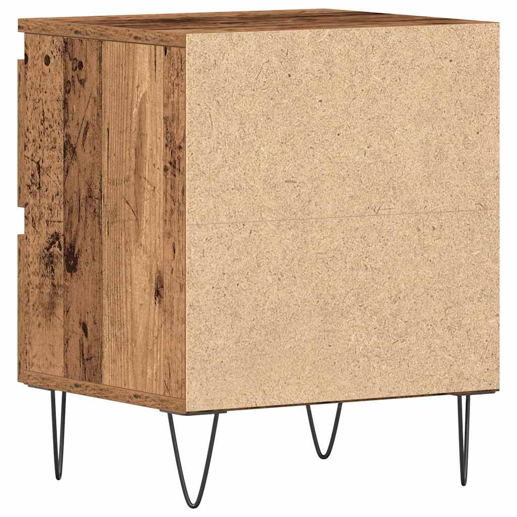 Nachttisch mit Schubladen Altholz 40 x 35 x 50 cm Holzwerkstoff