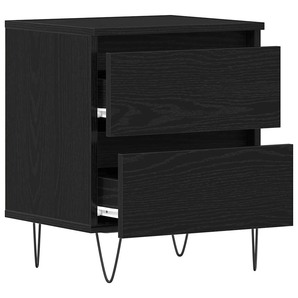 Nachttisch 2 pcs Schwarze Eiche 40 x 35 x 50 cm Holzwerkstoff