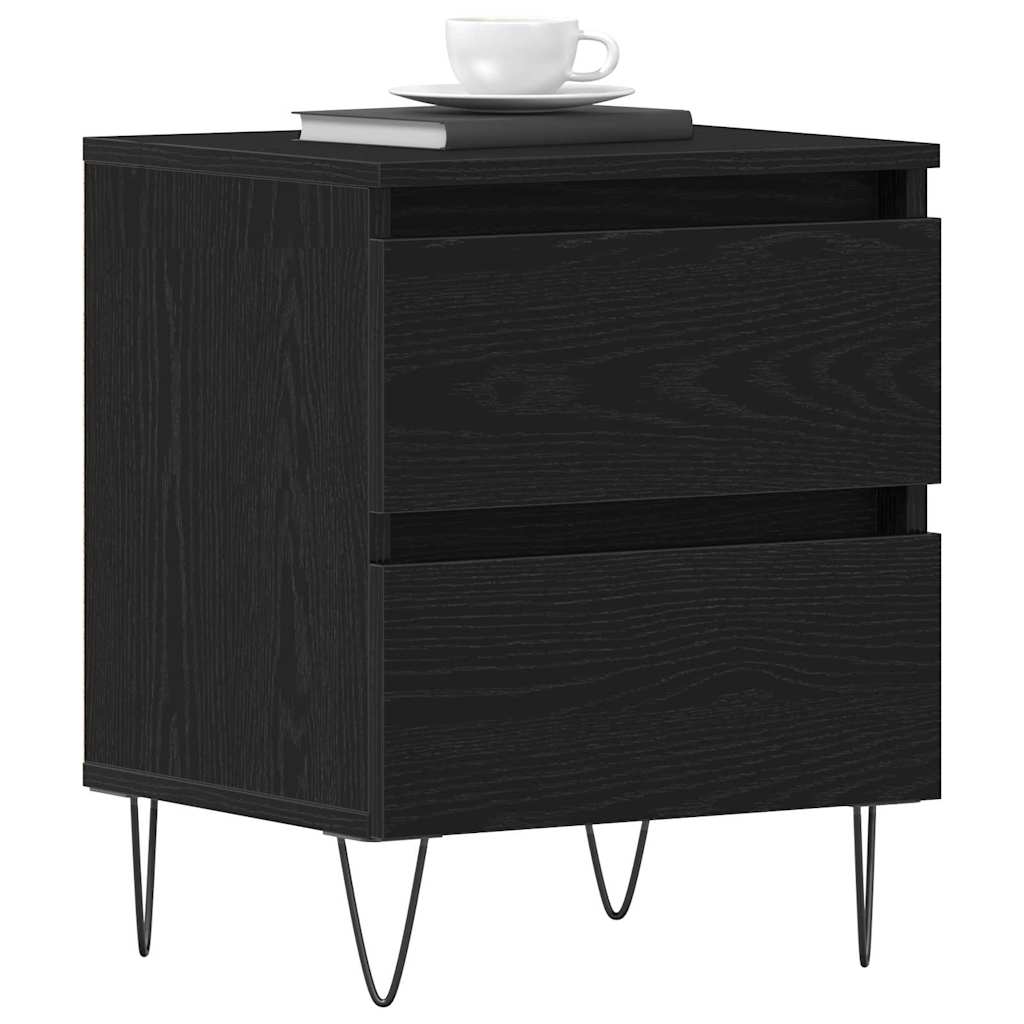 Nachttisch 2 pcs Schwarze Eiche 40 x 35 x 50 cm Holzwerkstoff