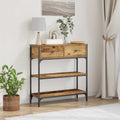 Konsolentisch mit Regal Altholz 72,5 x 25 x 75 cm Holzwerkstoff