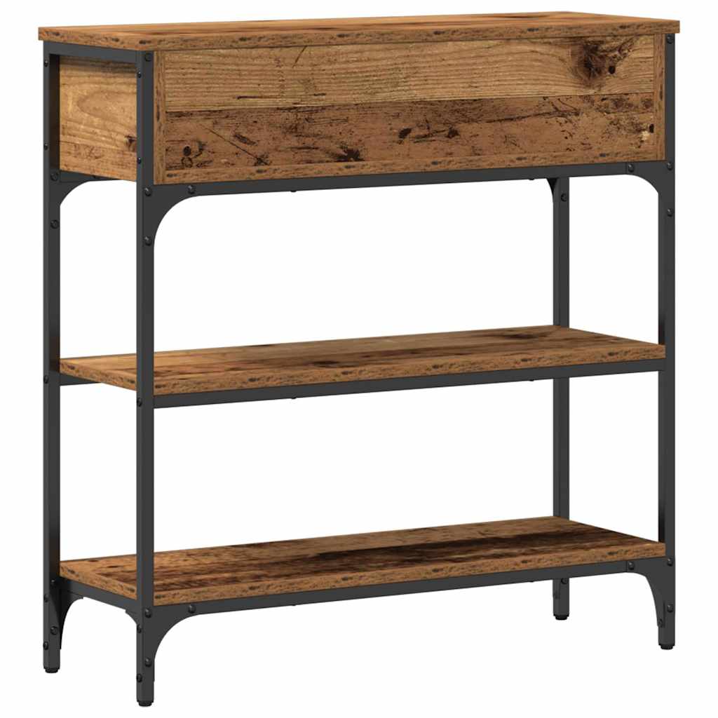 Konsolentisch mit Regal Altholz 72,5 x 25 x 75 cm Holzwerkstoff
