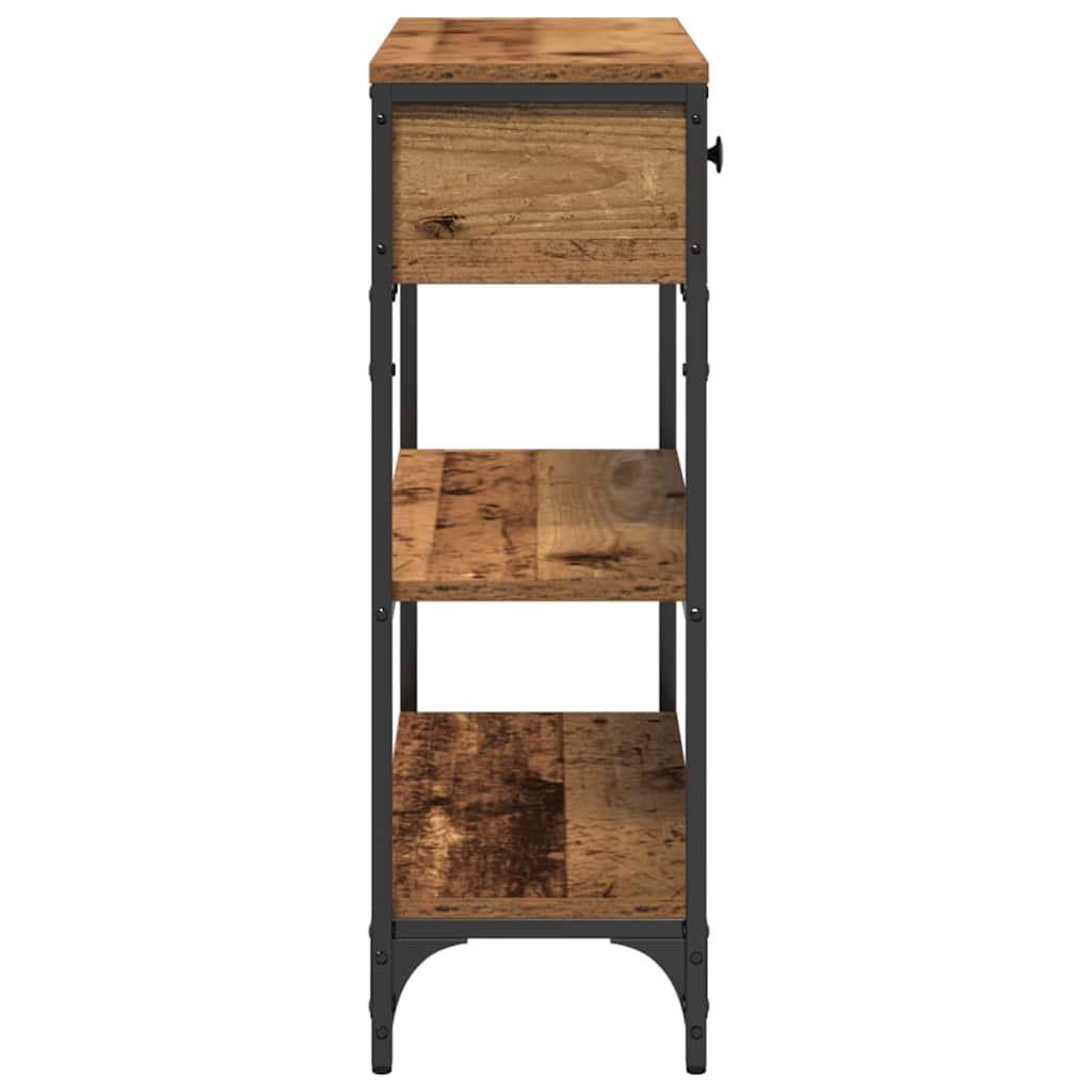 Konsolentisch mit Regal Altholz 72,5 x 25 x 75 cm Holzwerkstoff