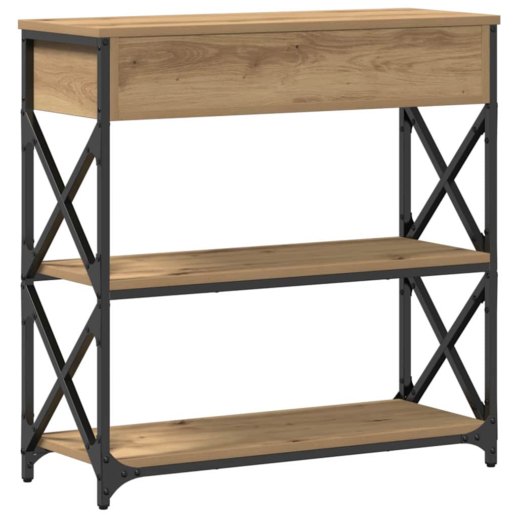 Konsole Tisch mit Schubladen Artisan-Eiche 75 x 28 x 75 cm