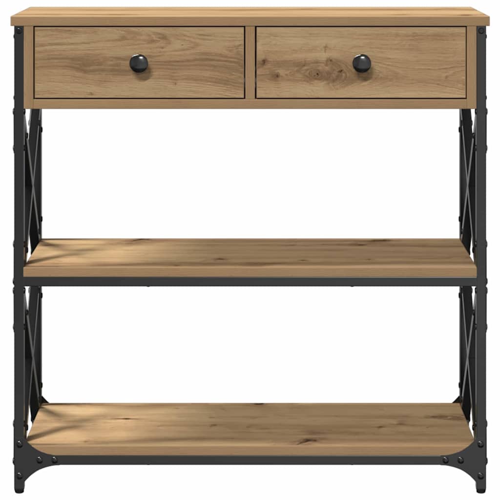 Konsole Tisch mit Schubladen Artisan-Eiche 75 x 28 x 75 cm