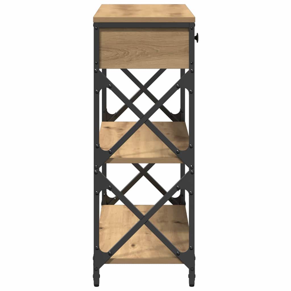 Konsole Tisch mit Schubladen Artisan-Eiche 75 x 28 x 75 cm