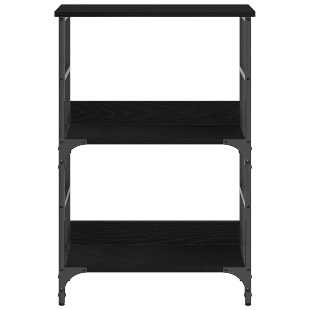 Bücherregal Schwarz Eichen-Optik 50 x 33 x 82 cm Holzwerkstoff