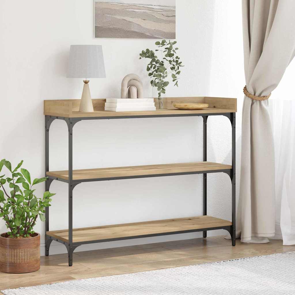 Konsolentisch mit Regal Artisan-Eiche 100 x 30 x 80 cm