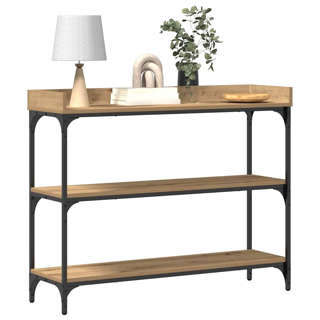 Konsolentisch mit Regal Artisan-Eiche 100 x 30 x 80 cm