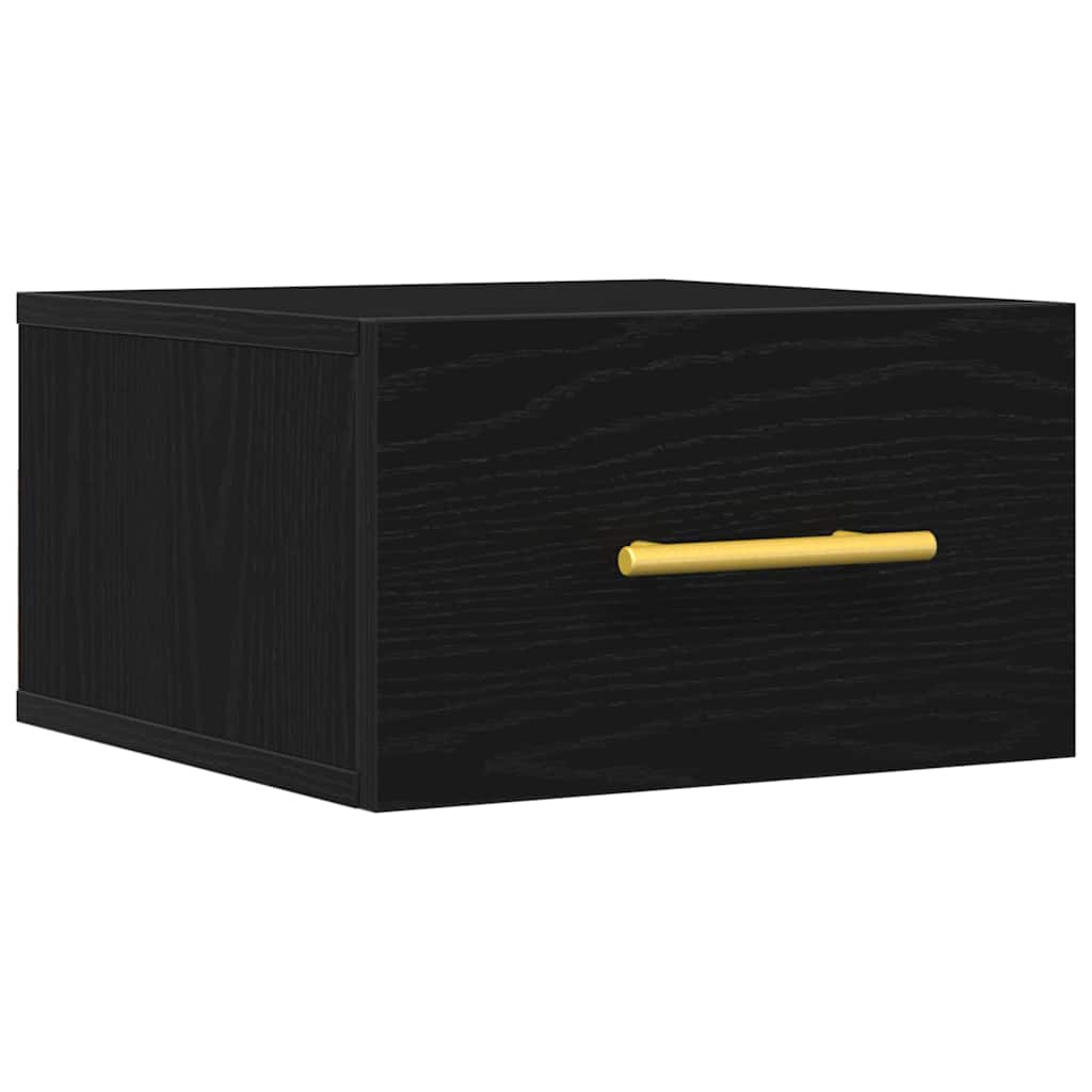 Nachttisch Schwarz Eichen-Optik 35 x 35 x 20 cm Holzwerkstoff
