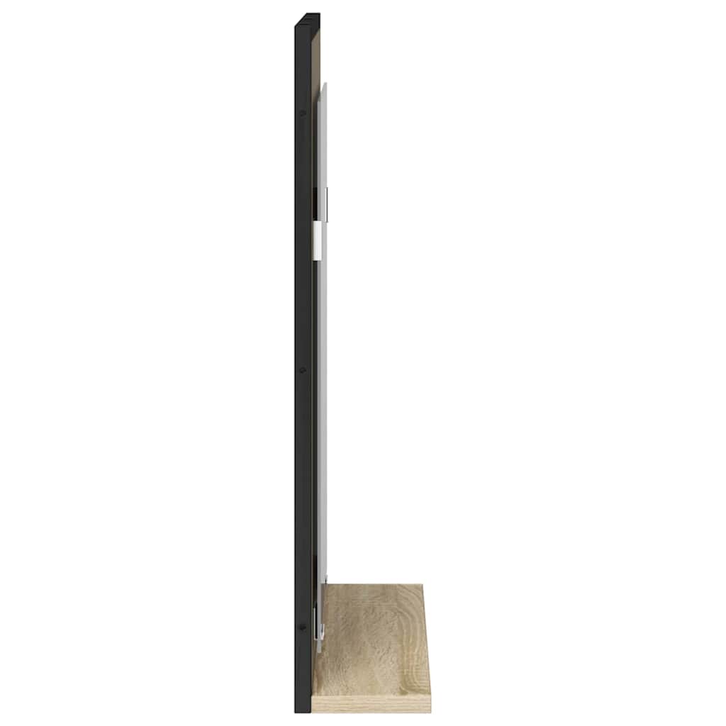 Badezimmer Spiegel mit Regal Schwarz 50 x 12 x 60 cm