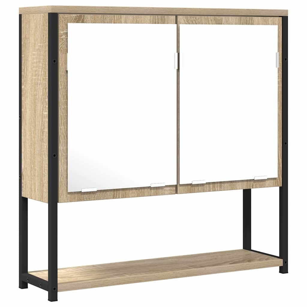 Badezimmer Spiegel mit Regal Wandmontiert Beige 60 x 16 x 60 cm