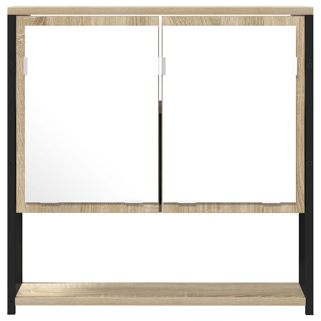 Badezimmer Spiegel mit Regal Wandmontiert Beige 60 x 16 x 60 cm