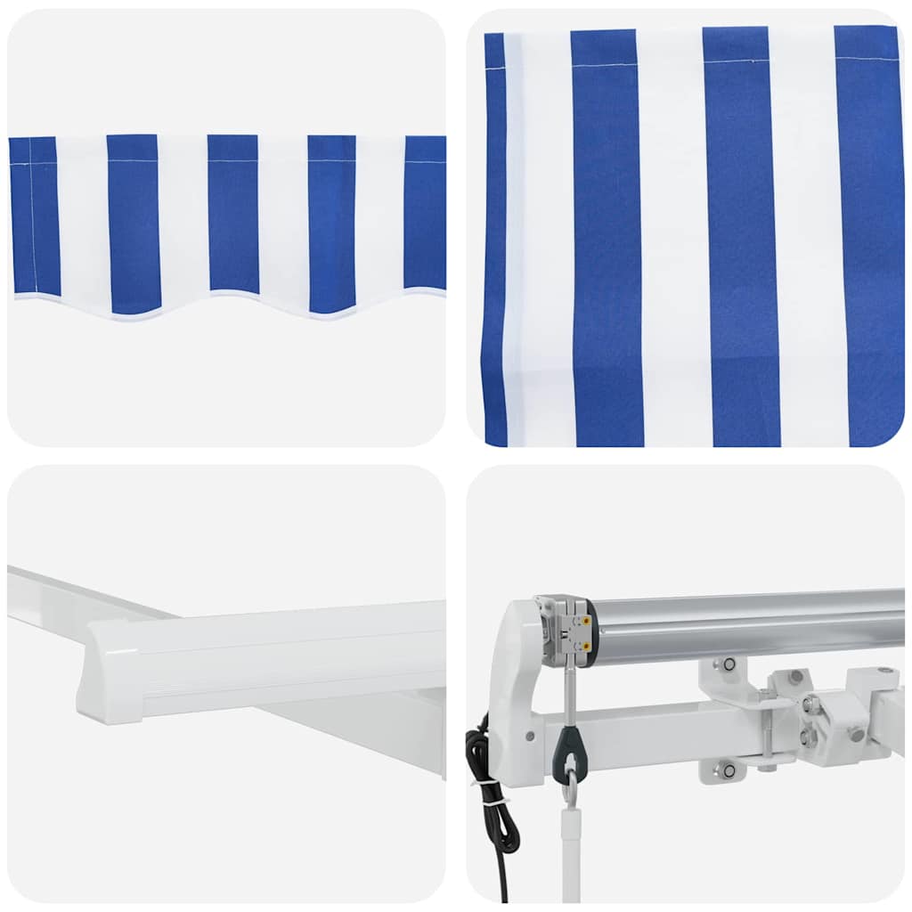 Einziehbare Markise Blau 250 x 200 cm Stoff