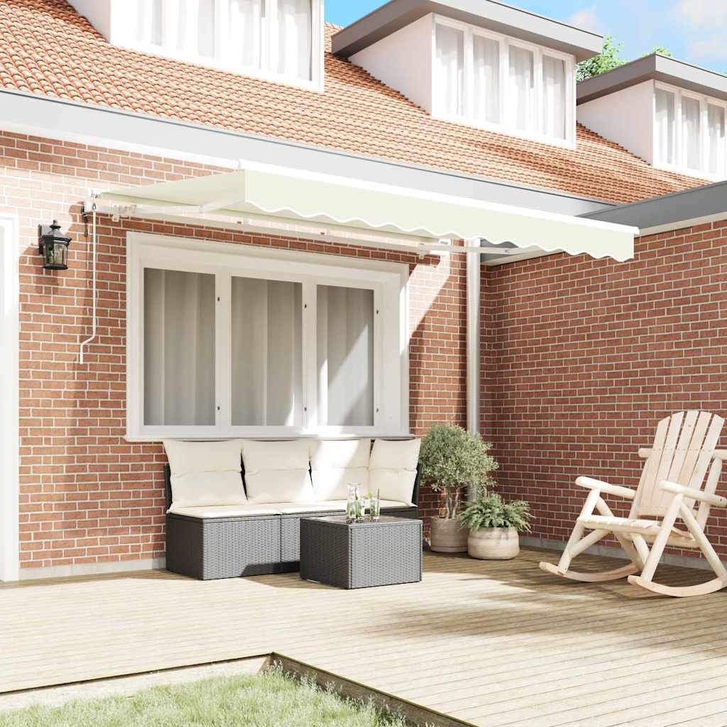 Einziehbare Markise Creme 250 x 200 cm Stoff