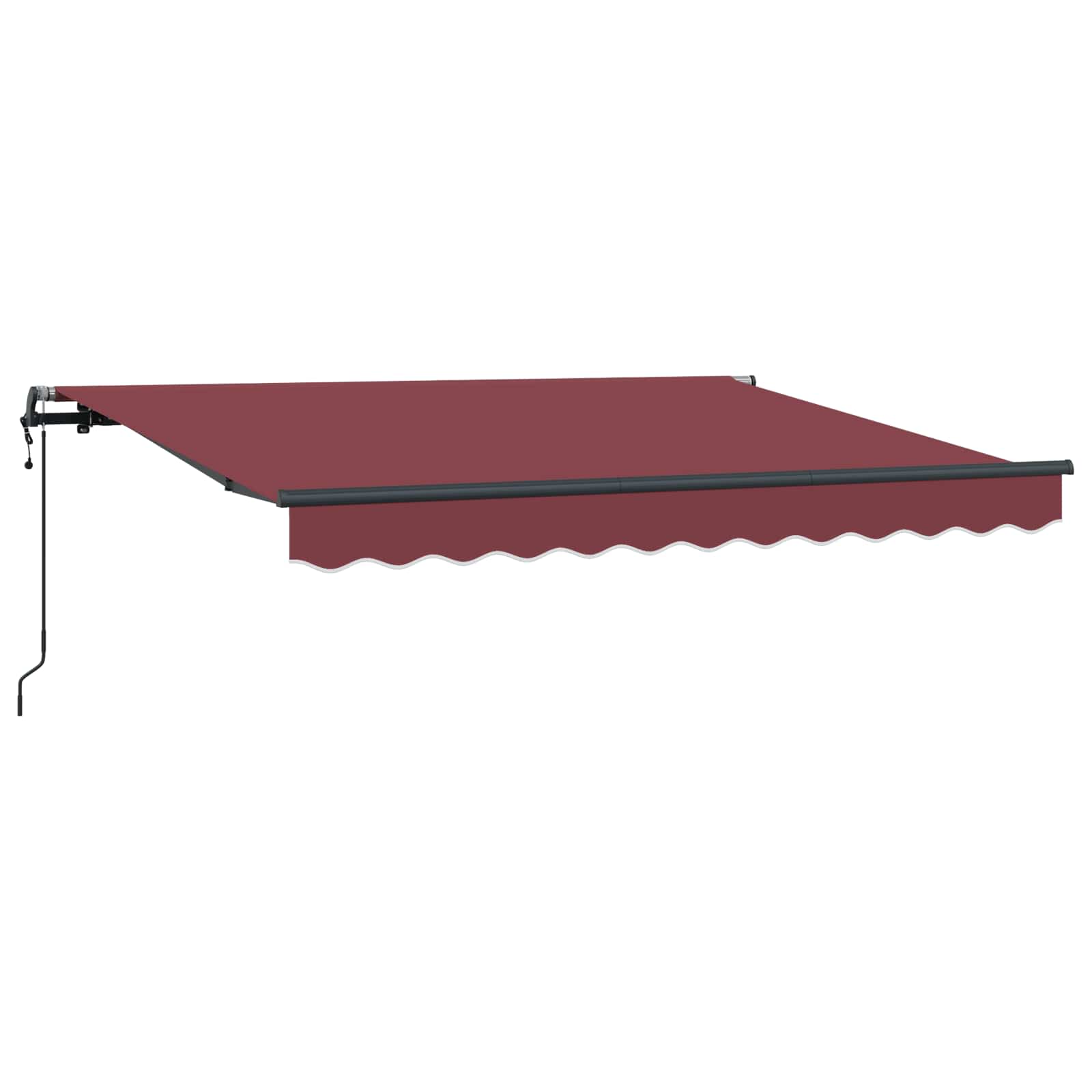 Einziehbare Markise Bordeauxrot 250 x 200 cm Stoff