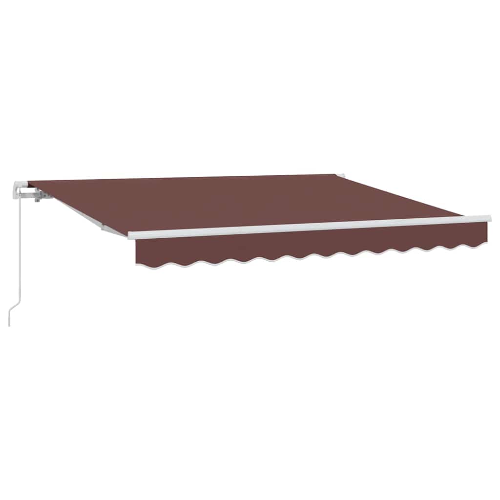 Einziehbare Markise Braun 250 x 200 cm Stoff