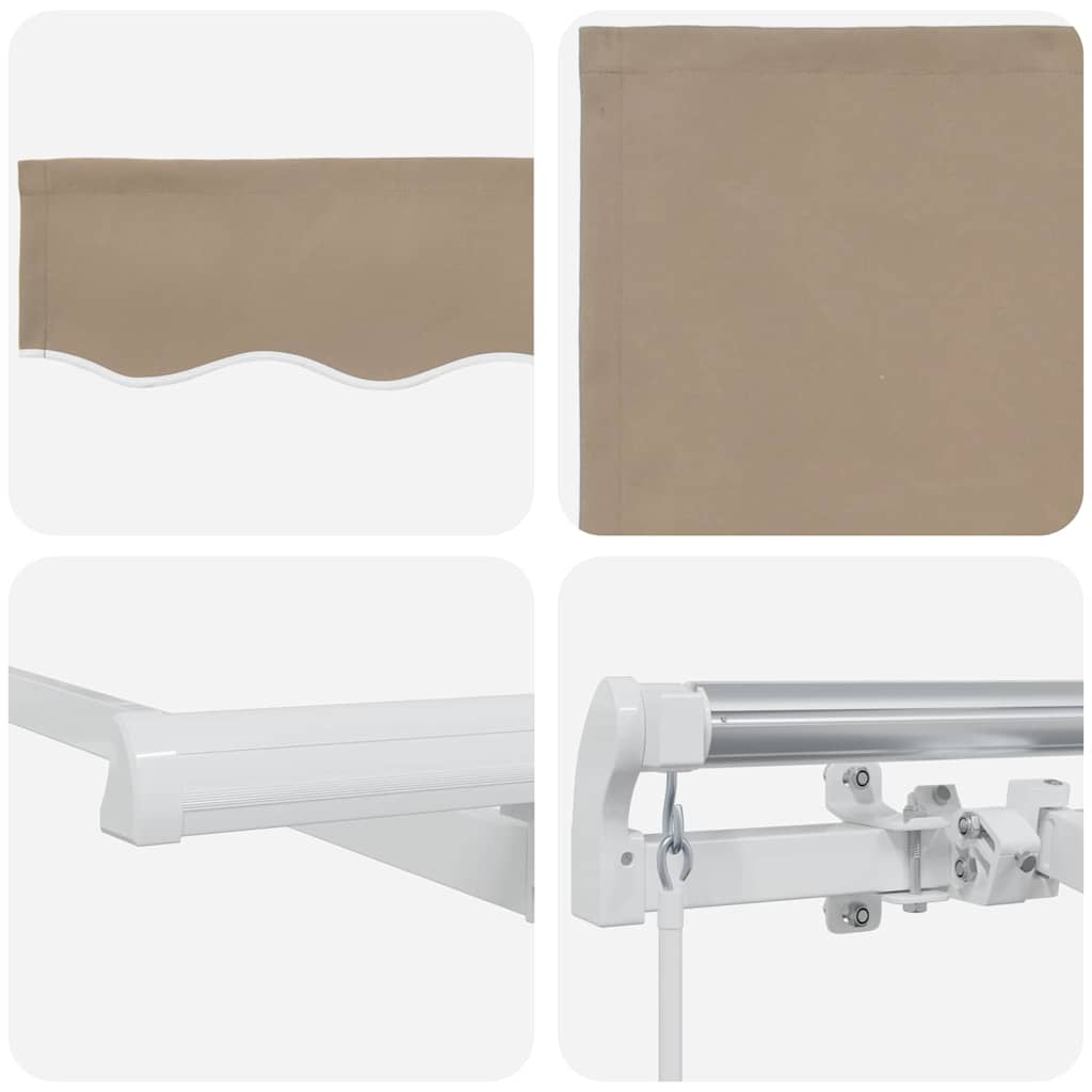 Einziehbare Markise Beige 250 x 200 cm Stoff