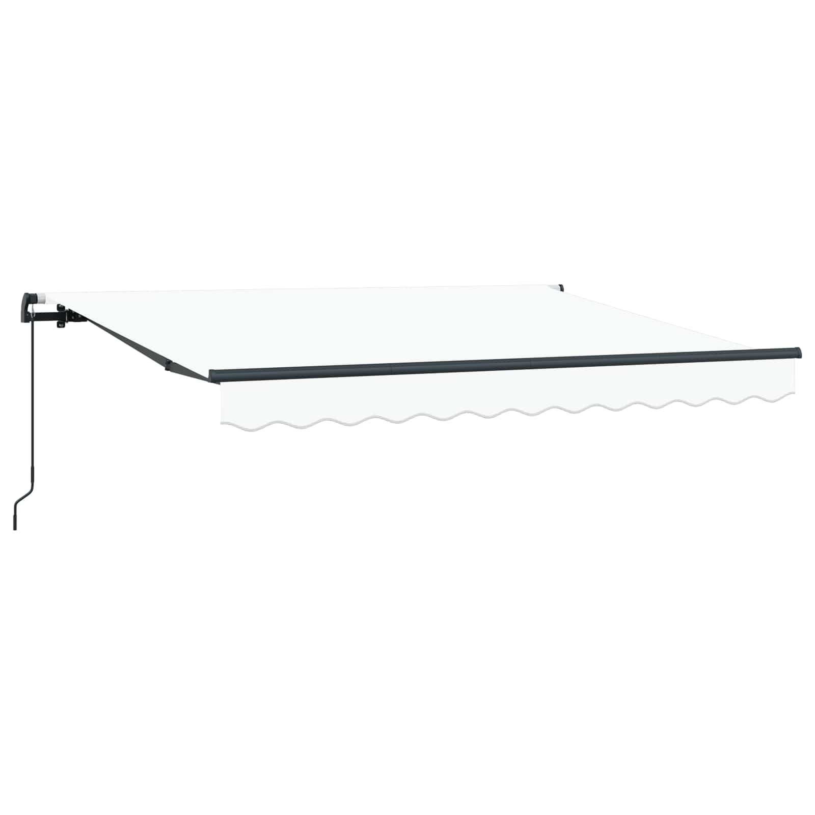 Einziehbare Markise Weiß 250 x 200 cm Stoff