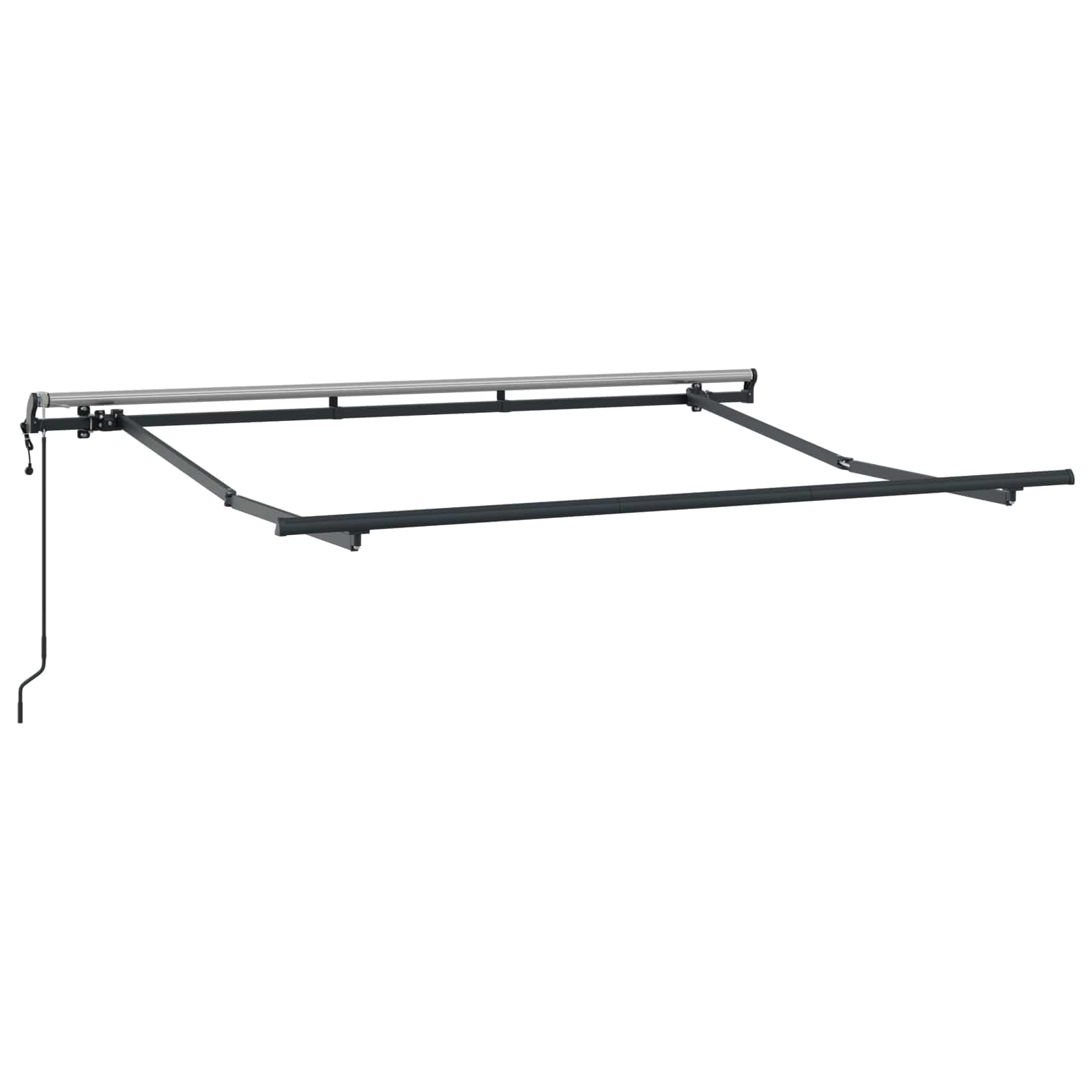 Einziehbare Markise Weiß 250 x 200 cm Stoff