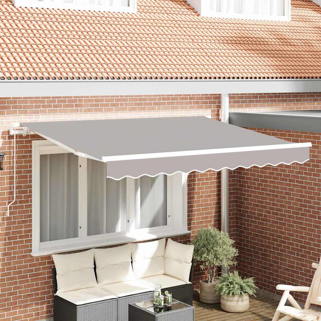 Einziehbare Markise Hellgrau 250 x 200 cm Stoff