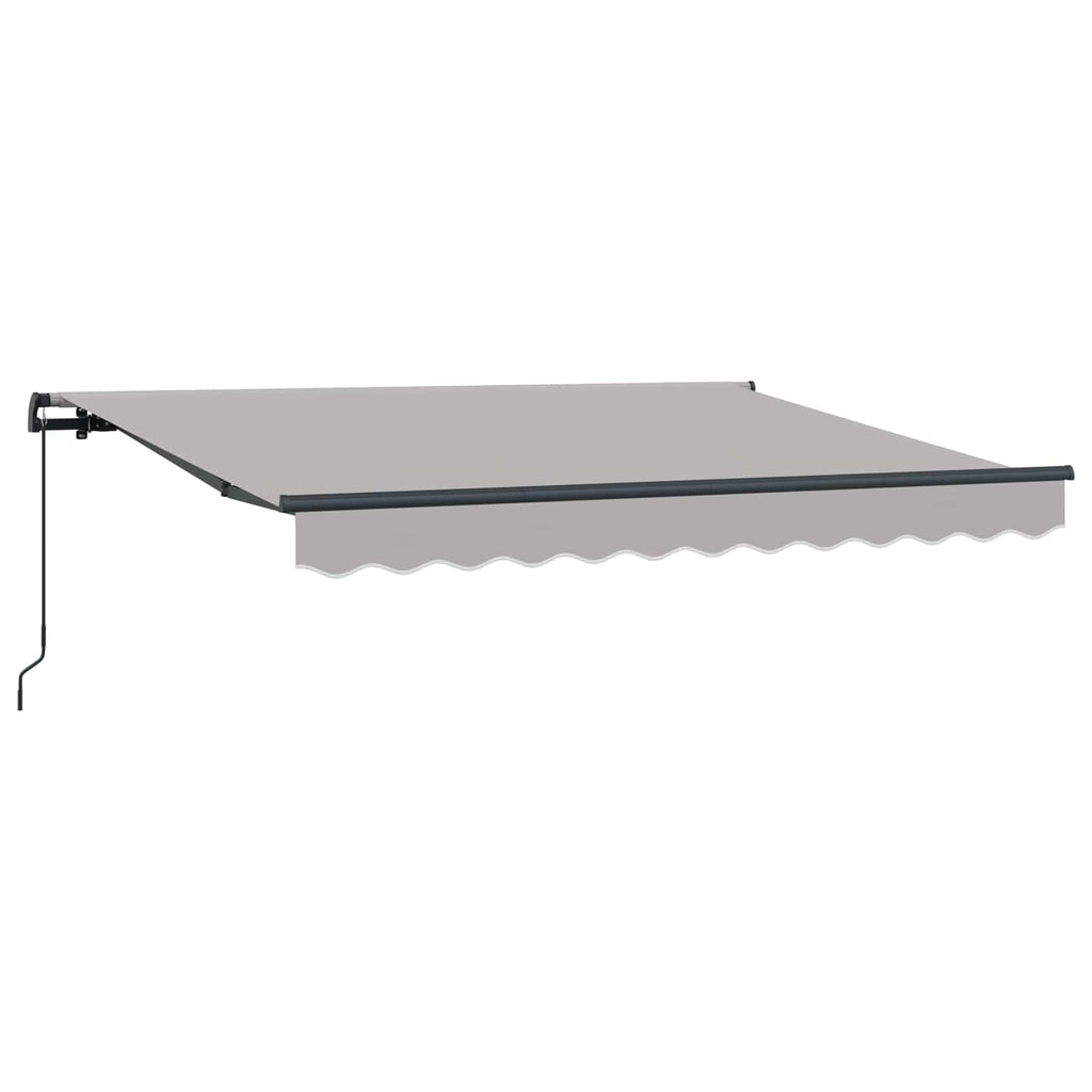 Einziehbare Markise Hellgrau 250 x 200 cm Stoff