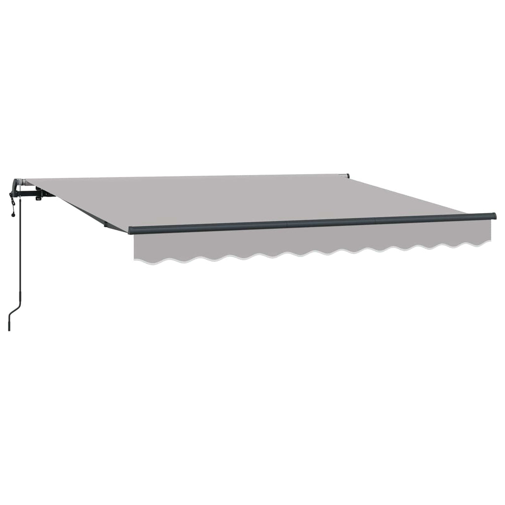Einziehbare Markise Hellgrau 250 x 200 cm Stoff