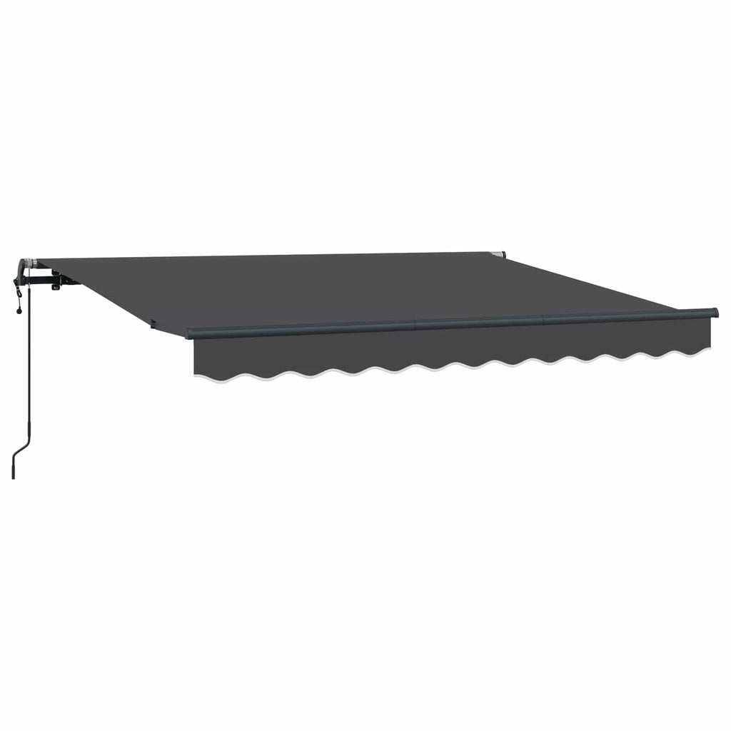 Einziehbare Markise Anthrazit 300 x 200 cm Stoff