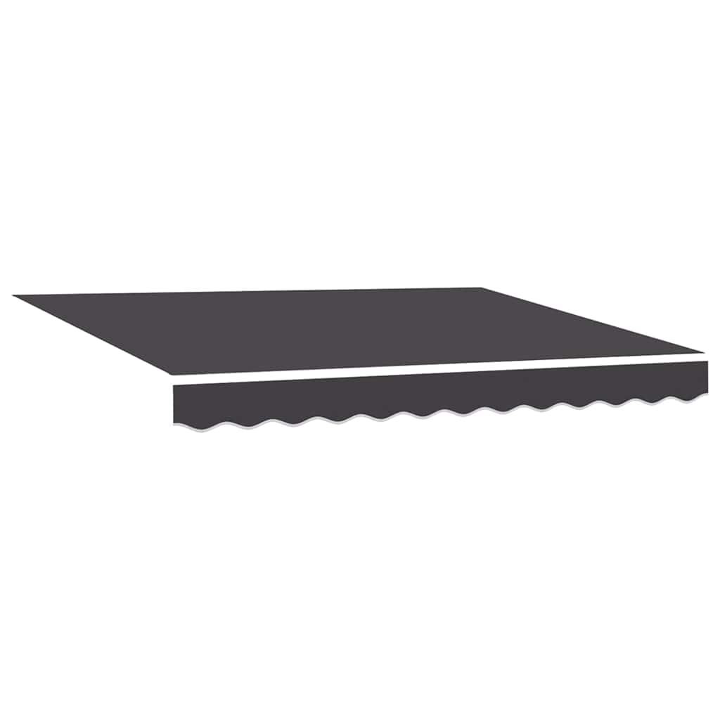 Einziehbare Markise Gestreift Anthrazit 300 x 200 cm Stoff