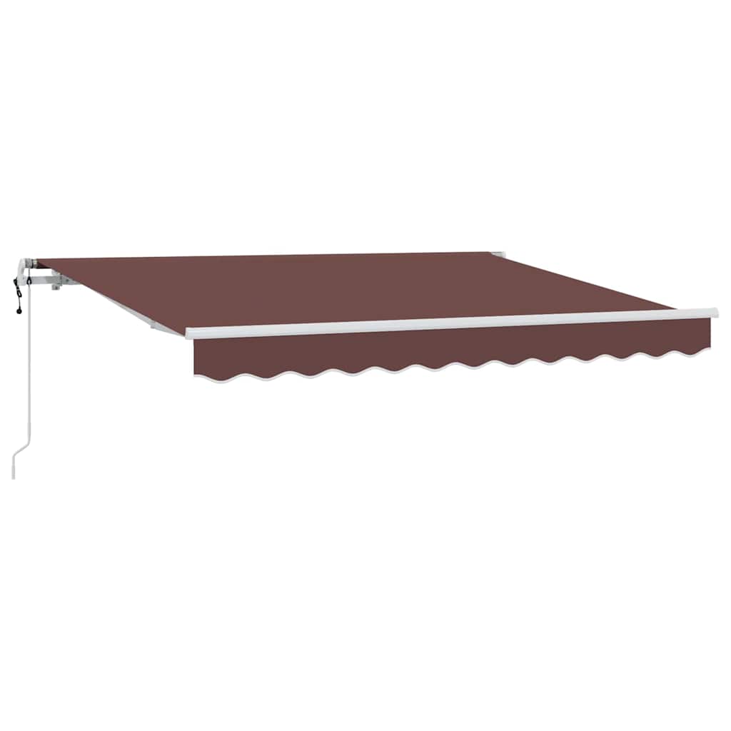 Einziehbare Markise Braun 300 x 200 cm Stoff